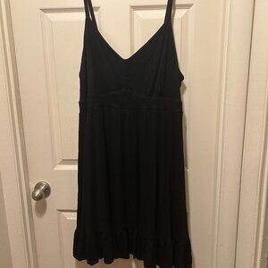 Torrid Super Soft Knits Black Sleeveless V-Neck Mini Dress Flowy 2X